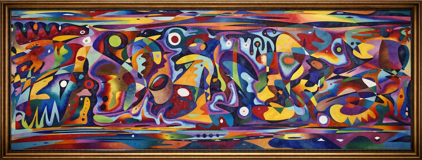 Budismo – monumental oil painting by Gheorghe Virtosu