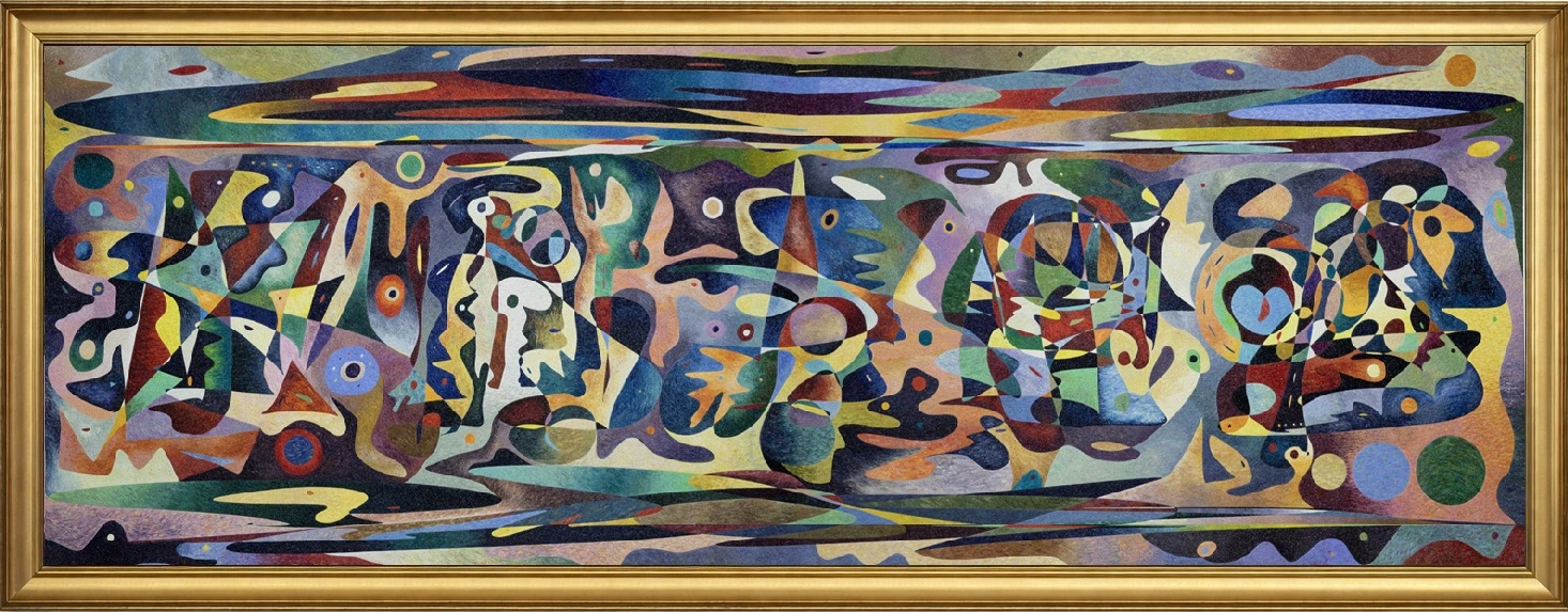 Taoísmo – monumental oil painting by Gheorghe Virtosu